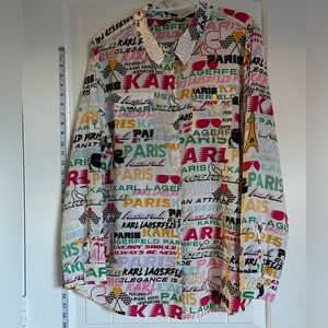 XL- Karl Lagerfeld Multicolor Paris Print Shirt